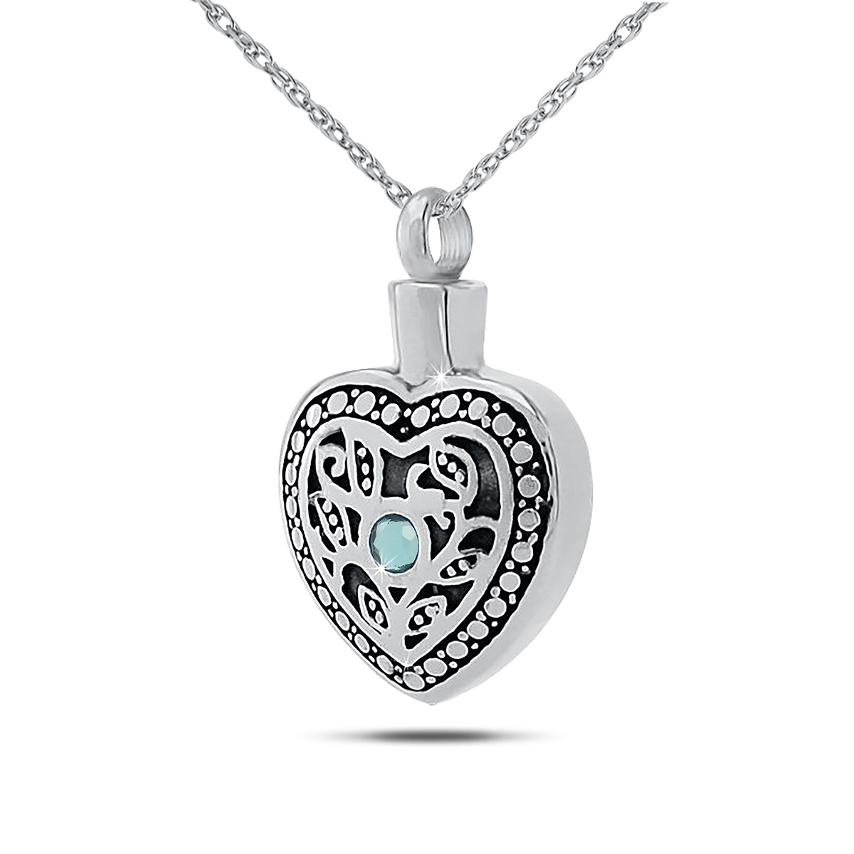 April w/ Clear Zirconia Stainless Steel Keepsake